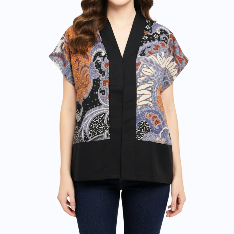 Rosita Blouse Brown Black - Image 2