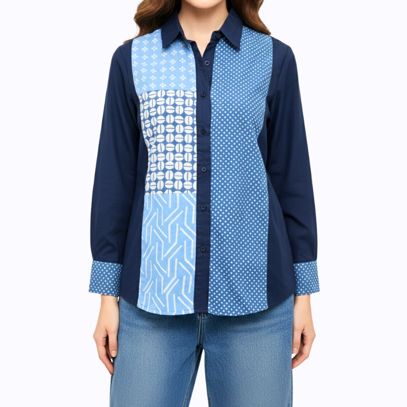 Willow Shirt Multi Navy - Image 2