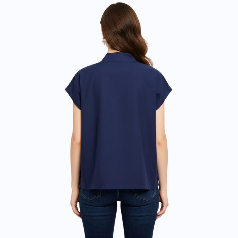 Rosita Blouse Navy Olive - Image 4