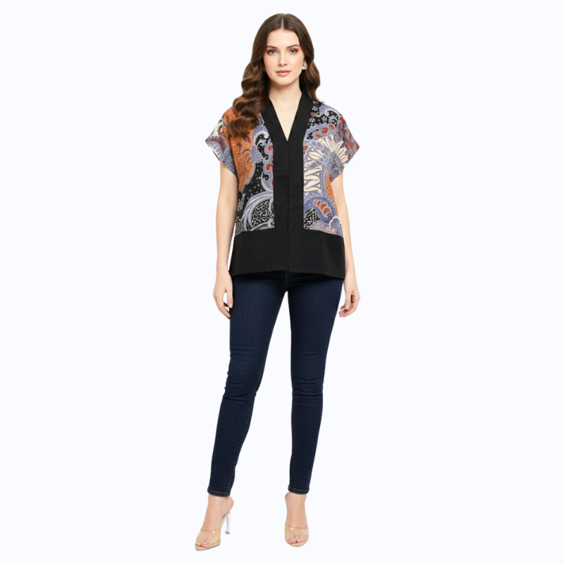 Rosita Blouse Brown Black - Image 7