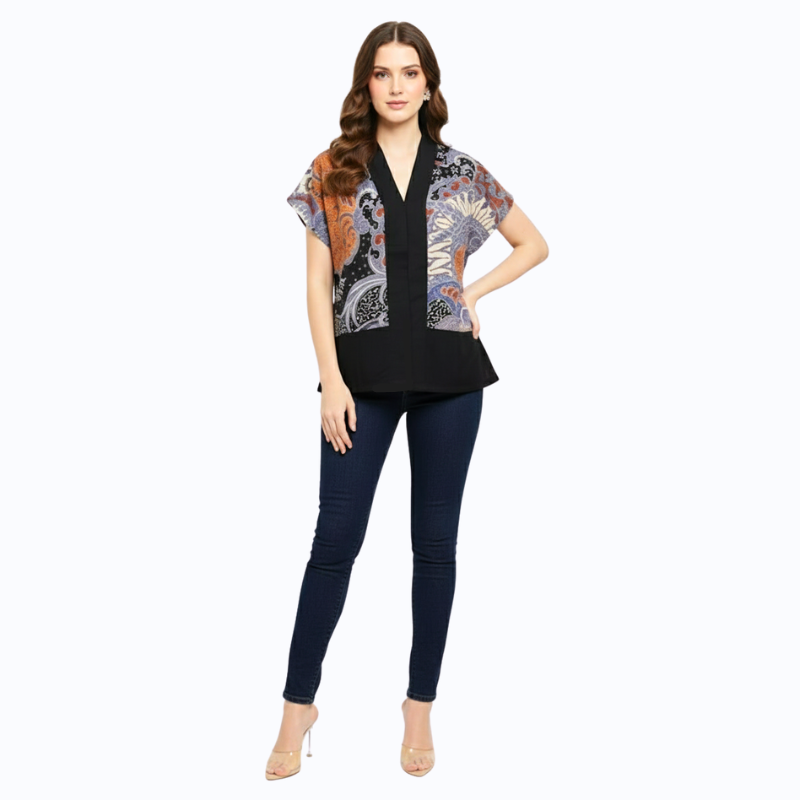 Rosita Blouse Brown Black - Image 8