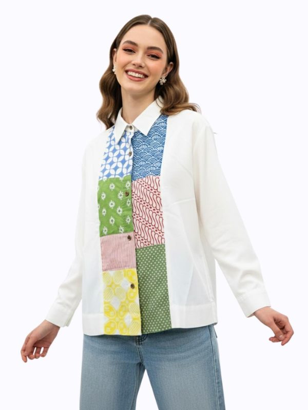 Jackie Blouse Multi White
