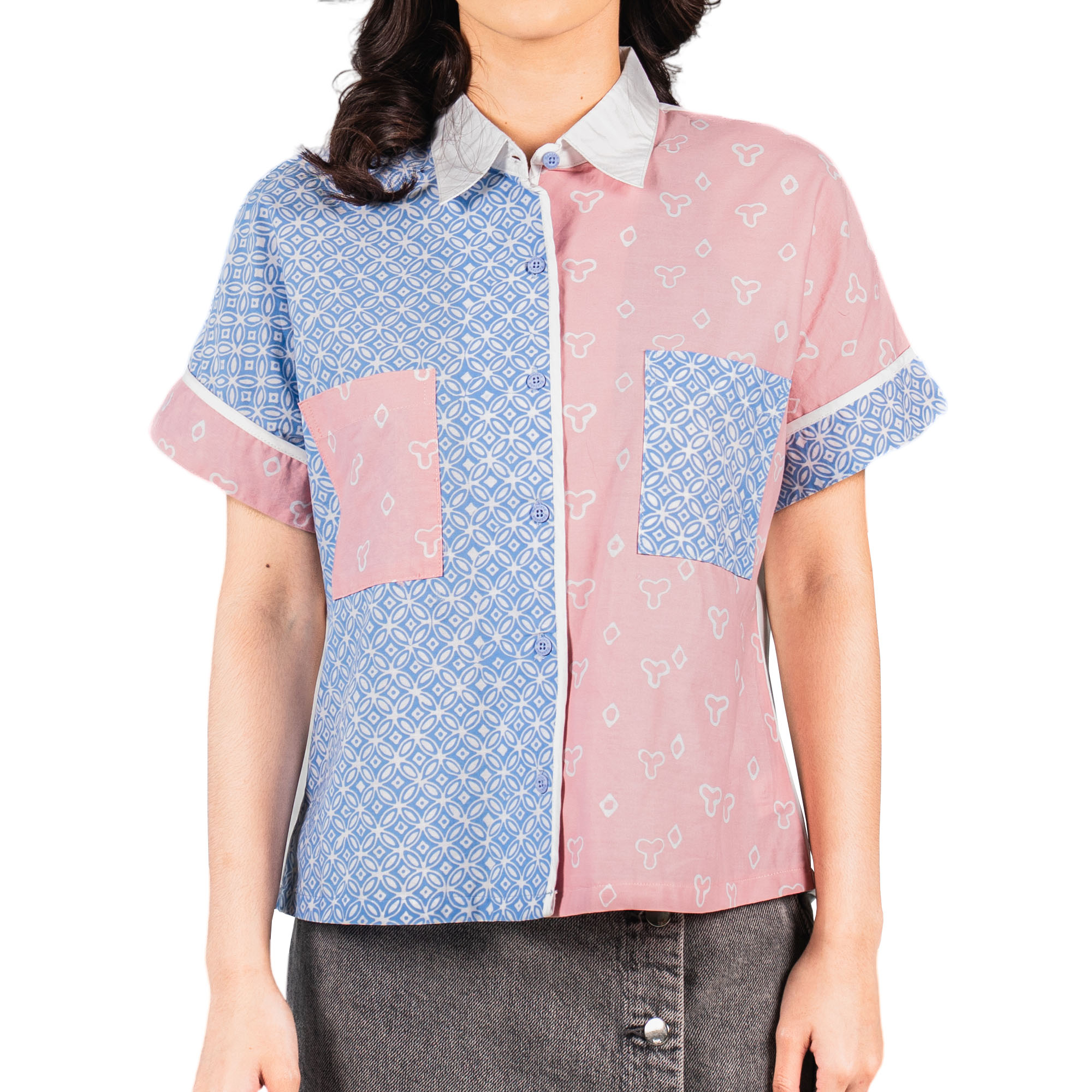 Kotaro Shirt Blue Pink - Image 2