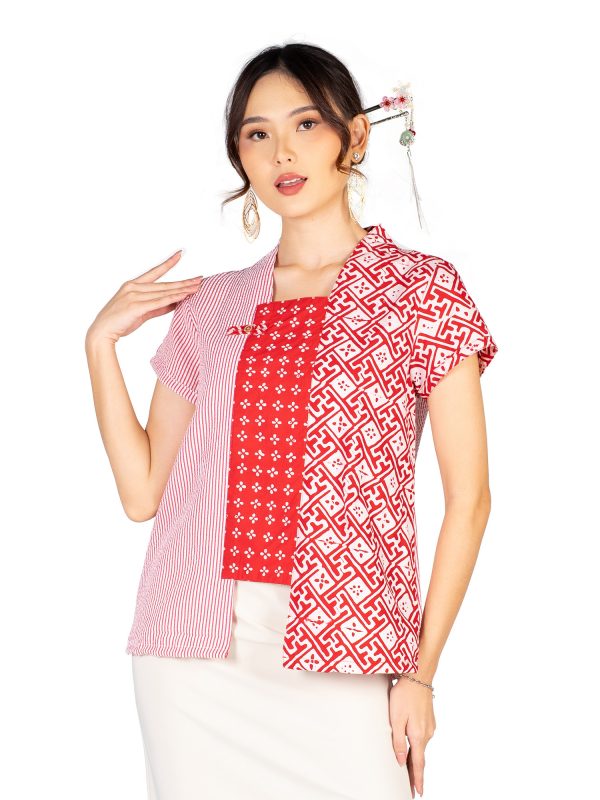 Carlina Blouse Maze Red