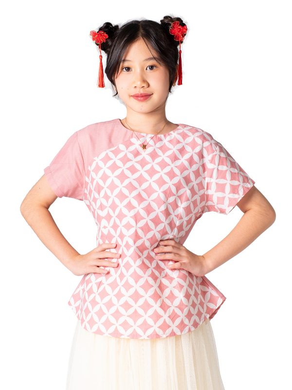 Lotus Blouse Kids Pink