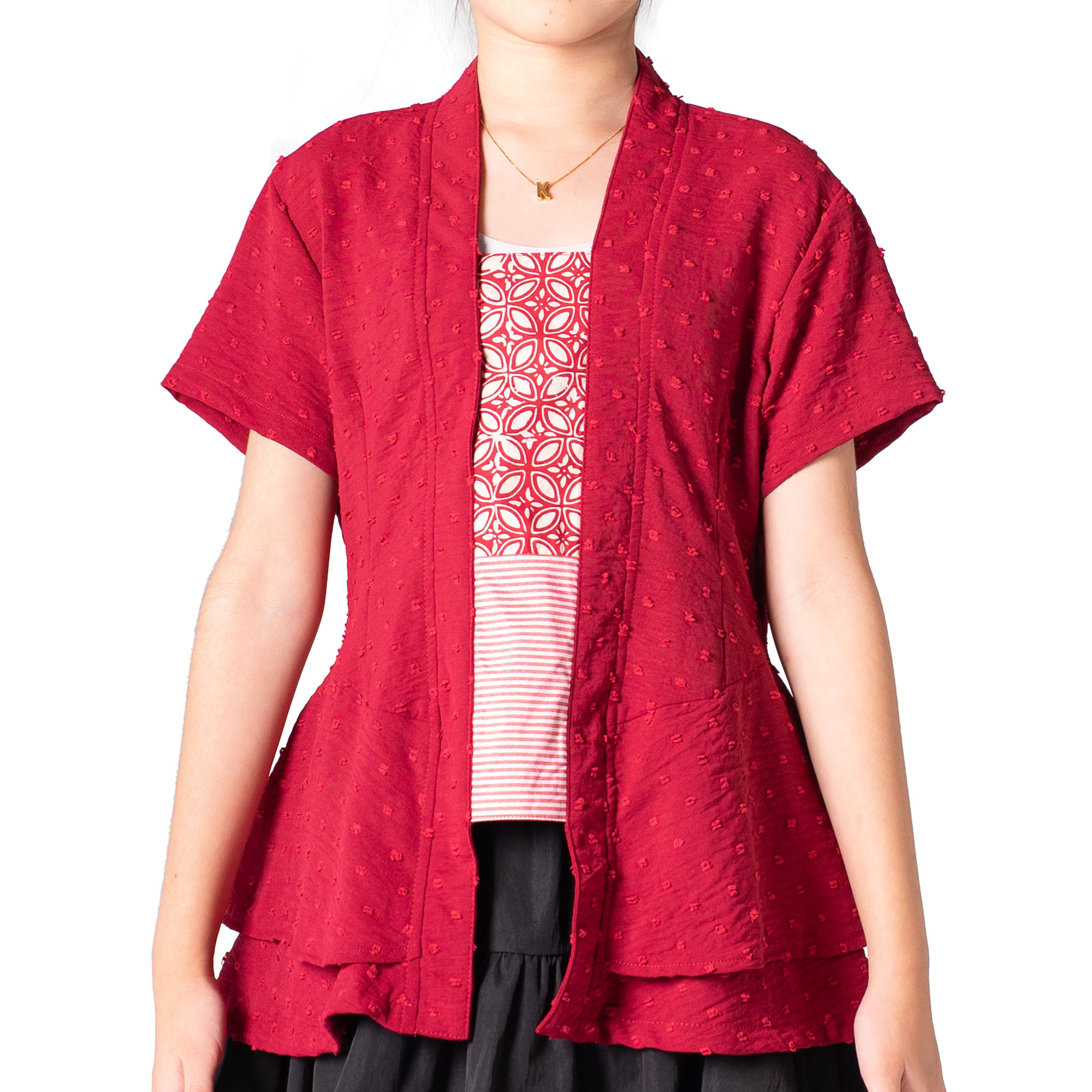 Narami Blouse Kids Maroon - Image 2