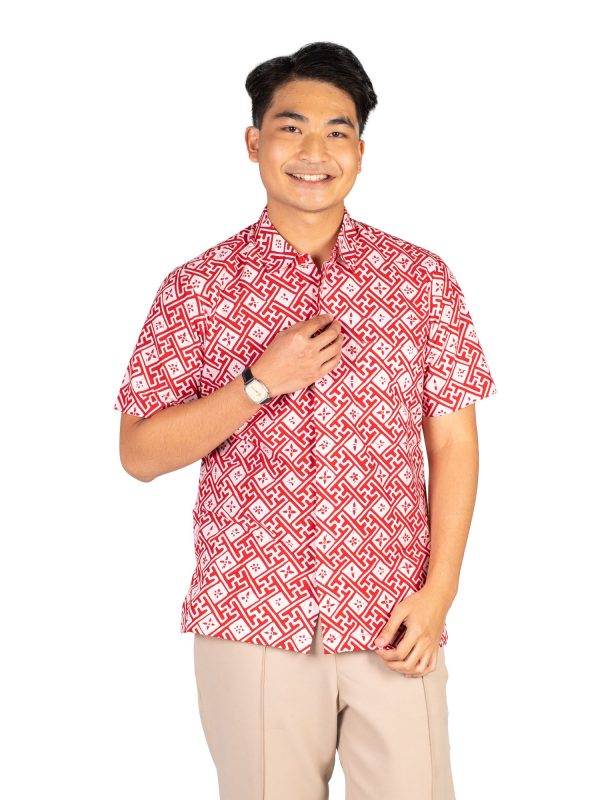 Carlos Shirt Maze Red