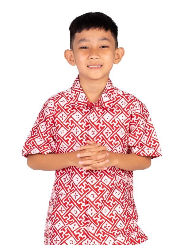 Carlos Shirt Kids Maze Red