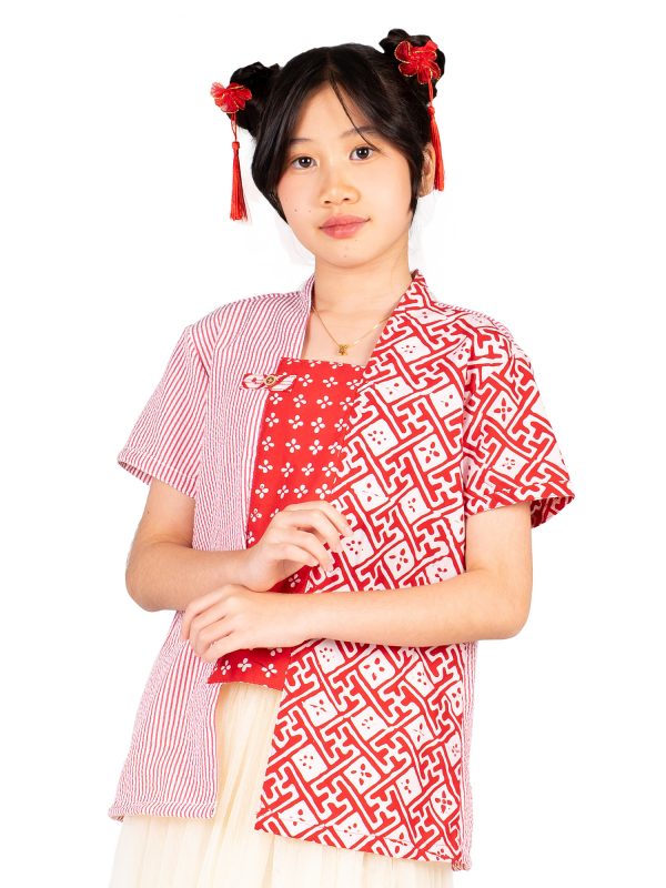 Carlina Blouse Kids Maze Red