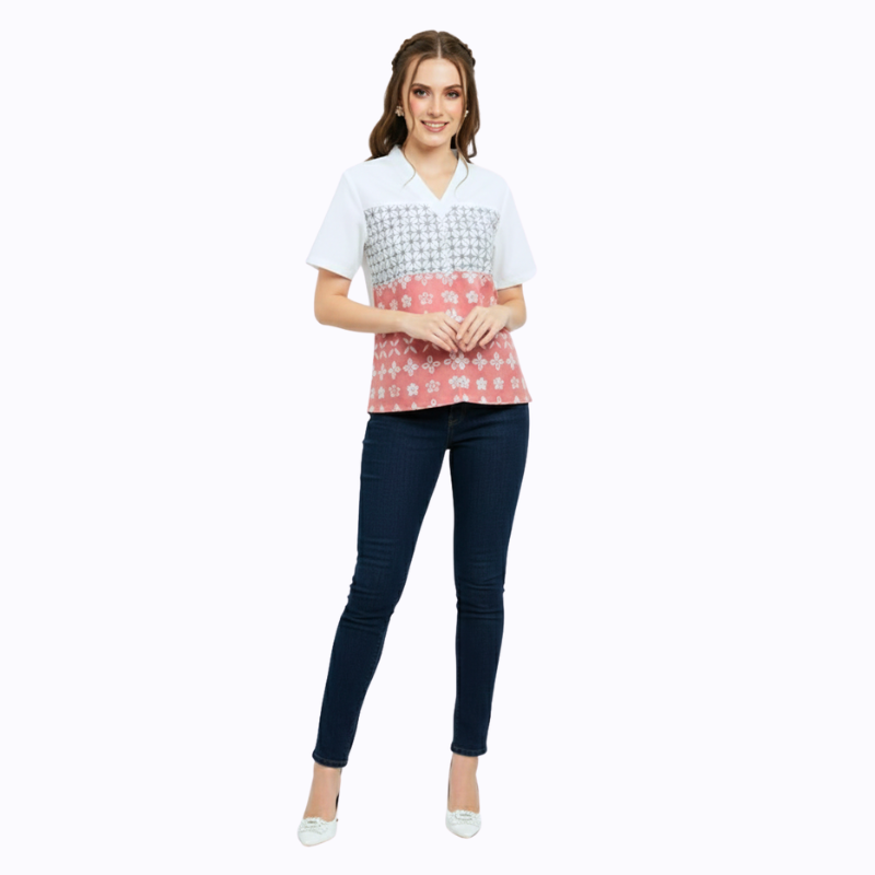 Nanita Blouse Grey Pink - Image 6