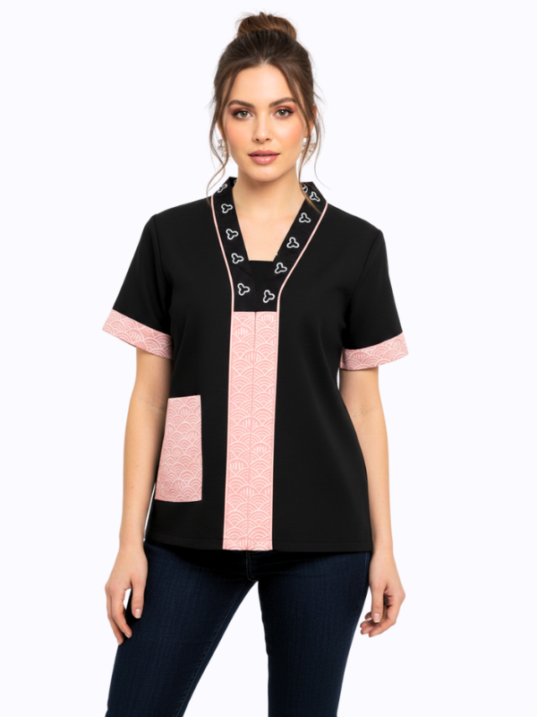 Dinira Blouse Pink Black