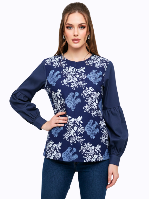 Mutiara Blouse Navy