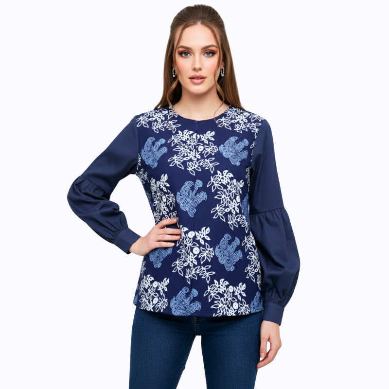 Mutiara Blouse Navy