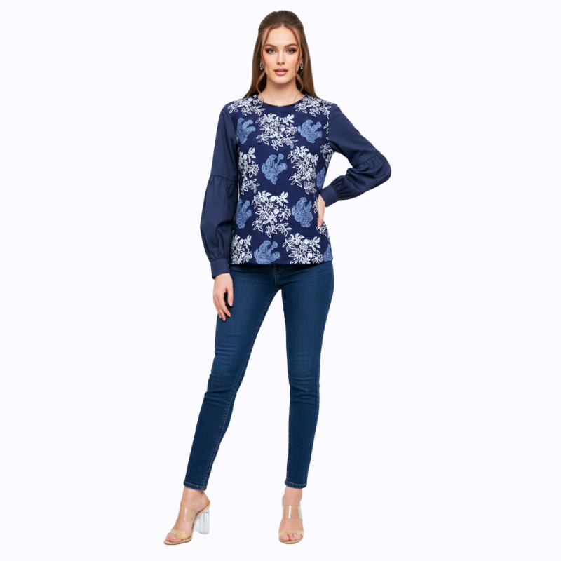 Mutiara Blouse Navy - Image 5
