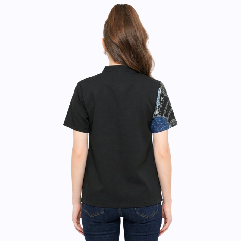 Leslie 2 Blouse Multi Navy - Image 5