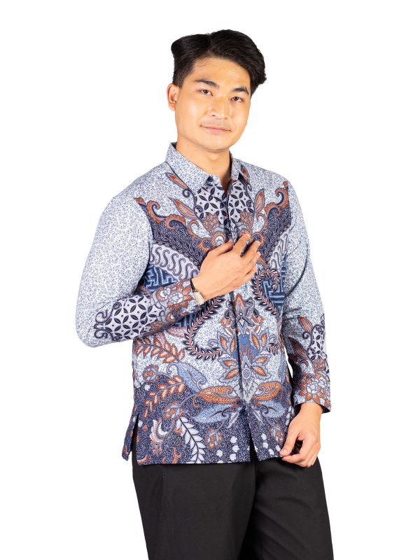 Aiden Shirt Cream Blue