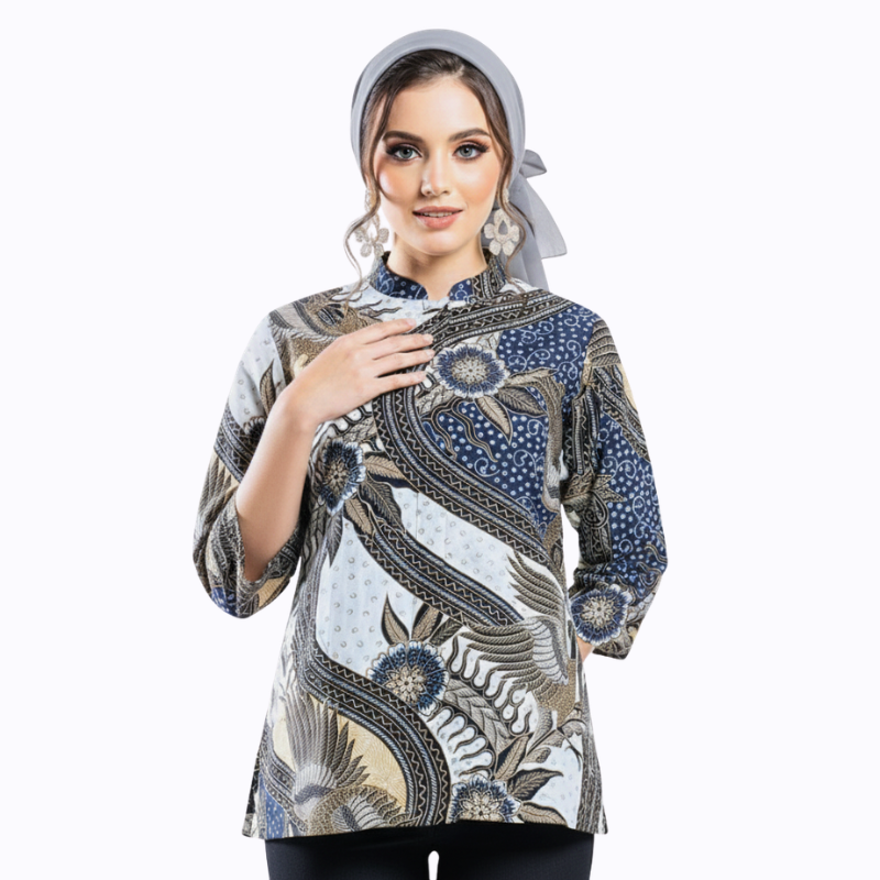 Celestia Blouse Black Brown - Image 4