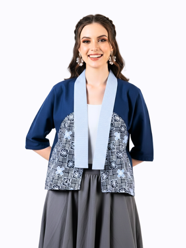 Lindsey Blazer Flower Navy