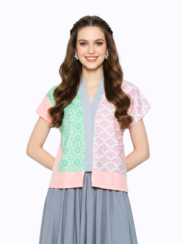 Fidelya Blouse Pink Green