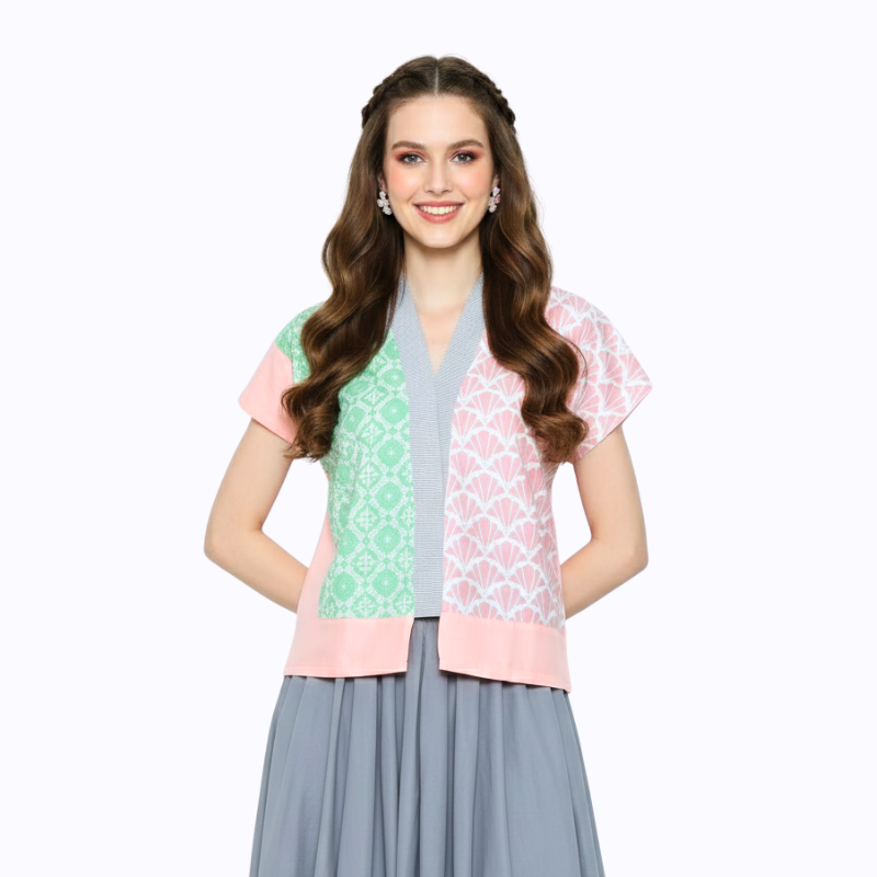 Fidelya Blouse Pink Green