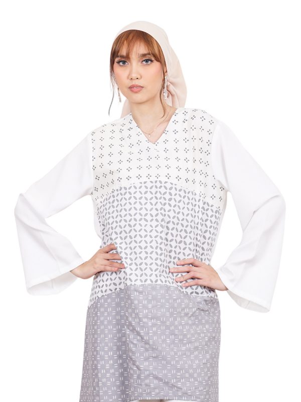Raya Tunic Cream Grey