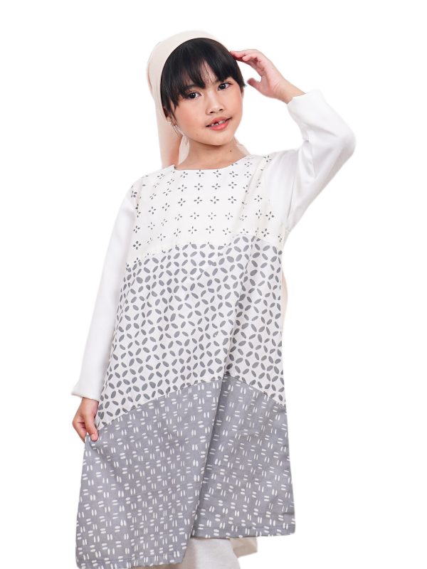 Raya Tunic Kids Cream Grey