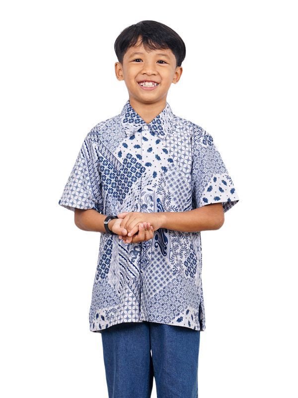 Varo Shirt Kids Grey Navy